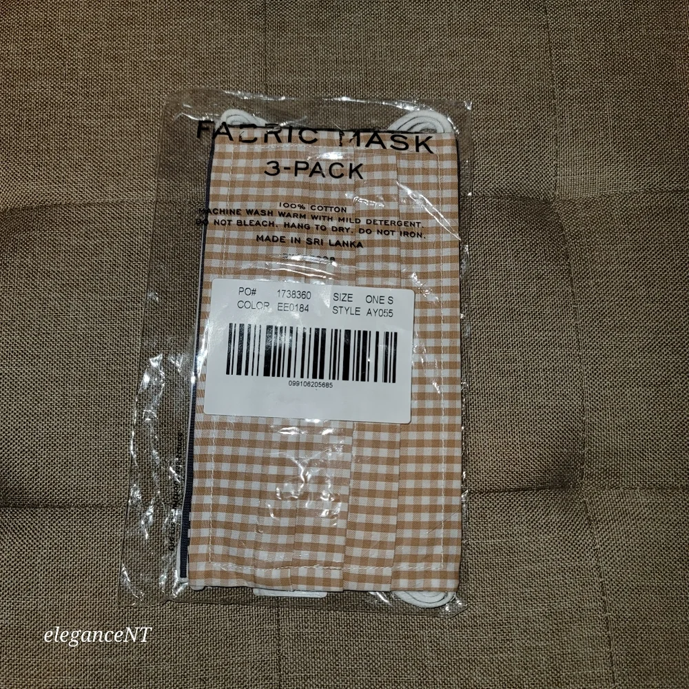 Jcrew Nautica themed 3 Pack Striped Face Mask NWT